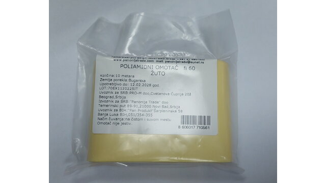 Poliamidni omotač Ø60 žuto 10m (0481)